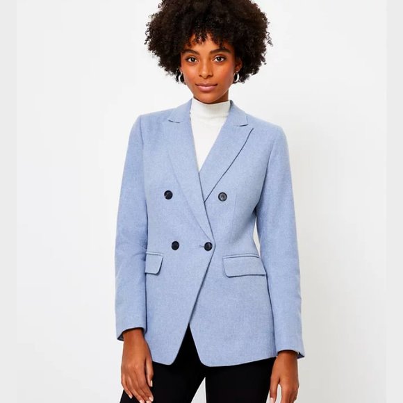LOFT Jackets & Blazers - NWT LOFT MELANGE DOUBLE BREASTED MODERN BLAZE
